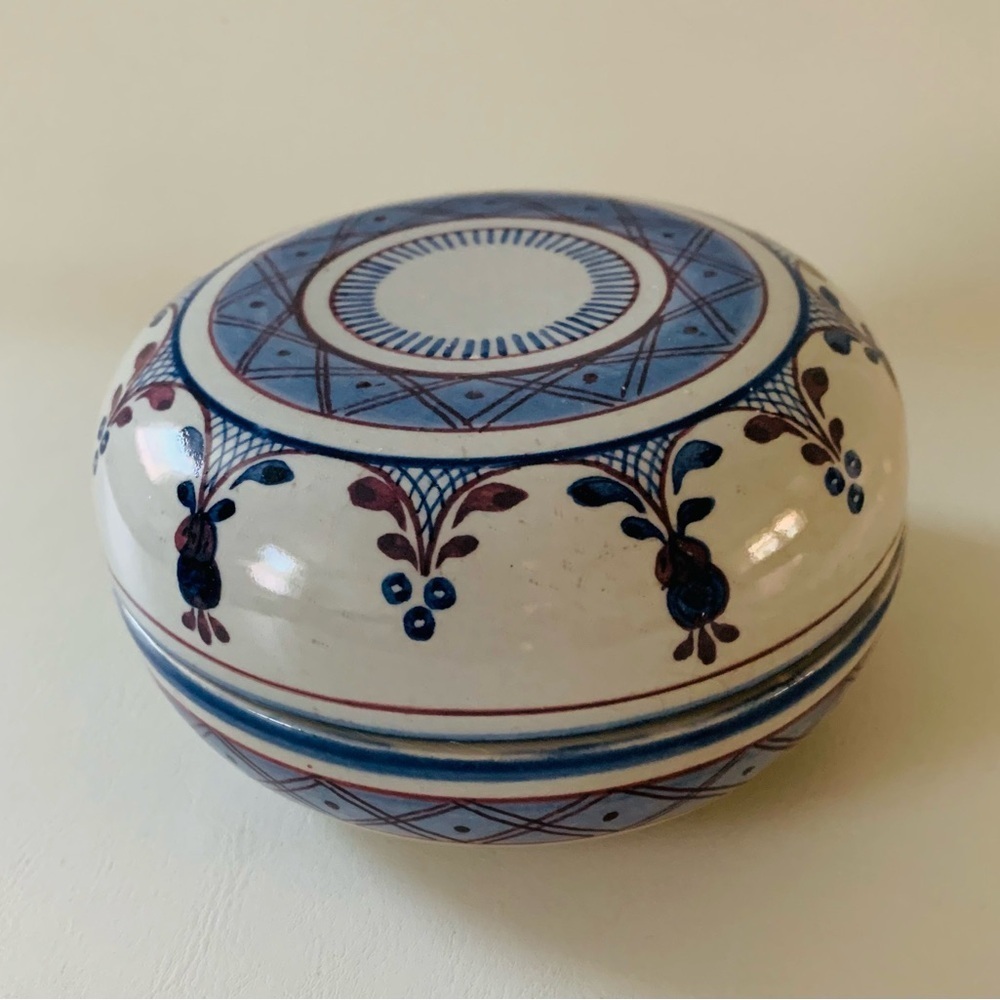 Vintage Hand Painted Trinket Box From Portugal